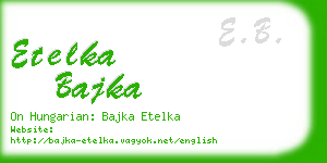 etelka bajka business card